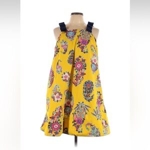 Maeve Yellow Floral Dress with Blue Accents